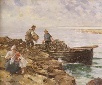 Loading Lobster Pots, c.1900 by David Fulton